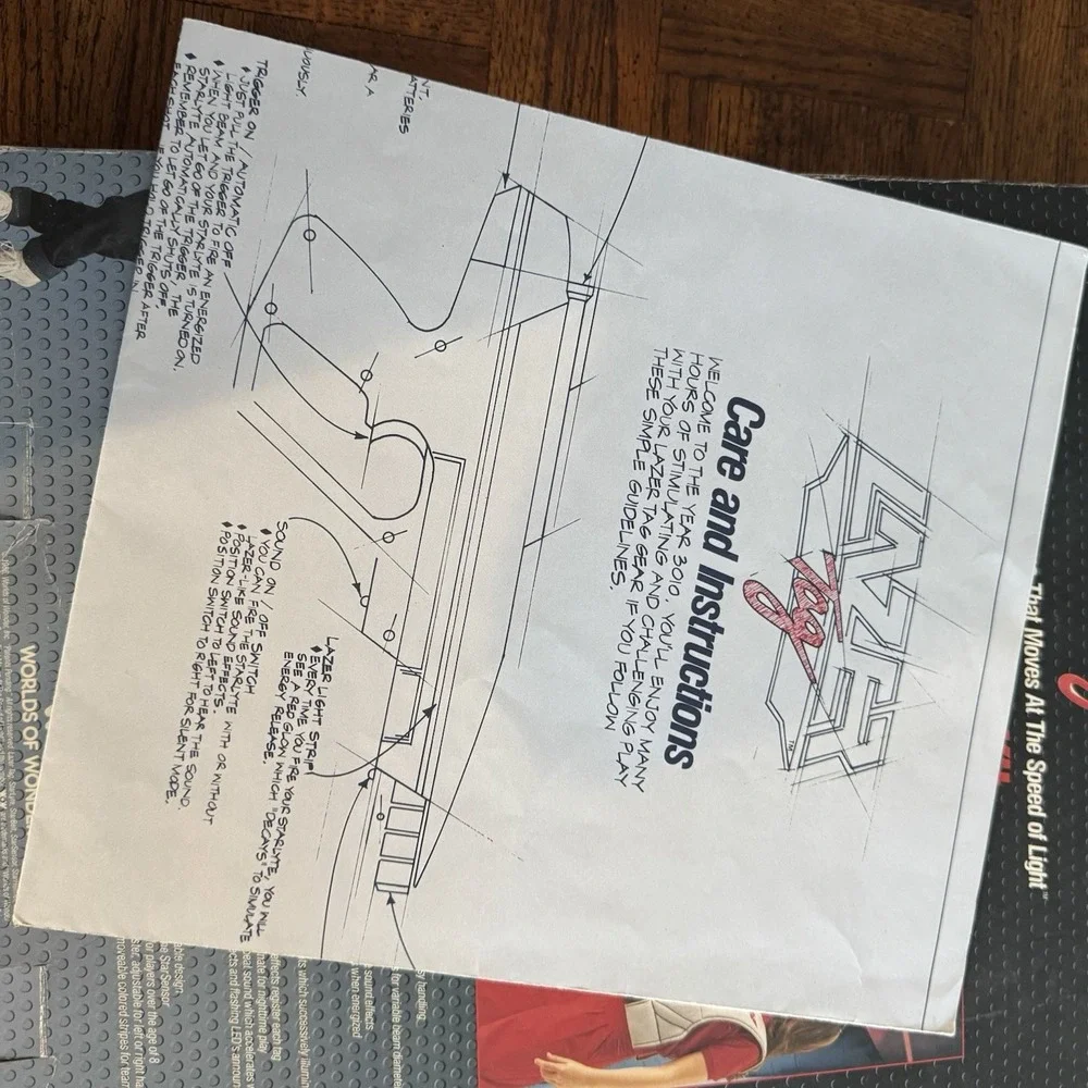 1986 Worlds of Wonder Lazer Tag Game Kit in Box Original Tested & Working